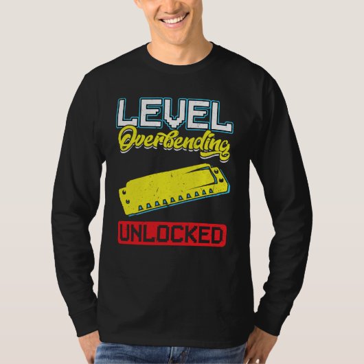 Level Overbending Unlocked Harmonica Player Tシャツ (正面)