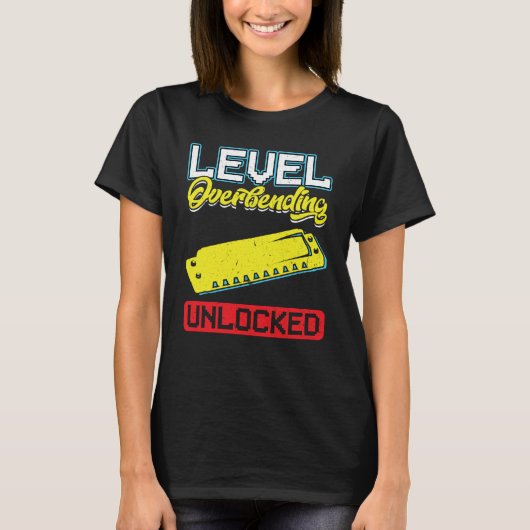 Level Overbending Unlocked Harmonica Player Tシャツ (正面)