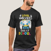 Level Unlocked 4th Grade Primary School Schulkind  Tシャツ (正面)