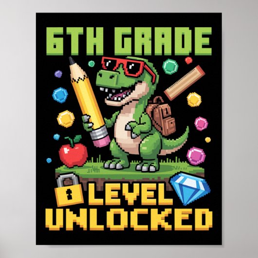 Level Unlocked 6th Grade Dinosaur Ck To School Gam ポスター (正面)