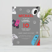 level up 10 Video Game Birthday Photo 招待状 (スタンド正面)