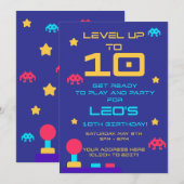 Level Up 10th Birthday Invite | Editable 招待状 (正面/裏面)