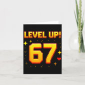 Level Up 67 Funny Gaming 6 7 Meme Gen Alpha Slang  カード (正面)
