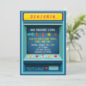 Level Up Arcade Game Birthday Partyの招待 招待状 (スタンド正面)