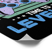 Level Up Birthday Boy Video Game Kids Party  ポスター (角)