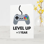 Level Up Birthday Gamer Card カード (黄色い花)
