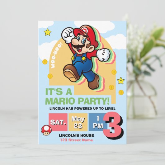 Level Up Birthday Invitation 招待状 (スタンド正面)