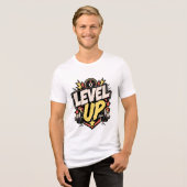 LEVEL UP camiseta deportiva トライブレンドTシャツ (正面全面)