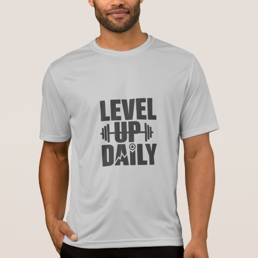 LEVEL UP DAILY Design 06 T-Shirt Tシャツ (正面)