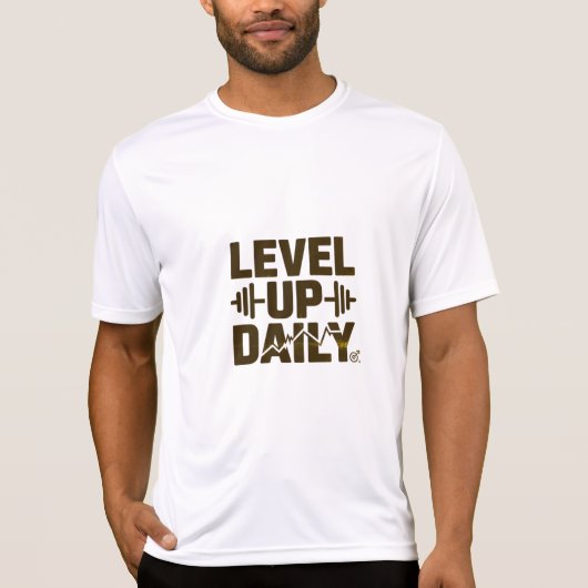 LEVEL UP DAILY Design 08 T-Shirt Tシャツ (正面)