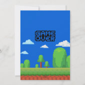 Level Up gamer birthday party 招待状 (裏面)