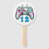 Level Up Gamer Birthday – Video Game Party Favor ハンドファン (正面)