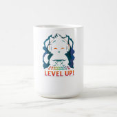 Level Up Gamer Cat Design – Cute Gaming Kitty with コーヒーマグカップ (中央)