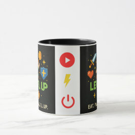 Level Up Gamer Mug – Retro Pixel Gaming Cup マグカップ