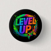 Level Up, Gamer themed button 缶バッジ (正面)