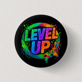 Level Up,  Gamer themed button 缶バッジ