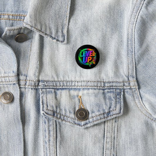 Level Up, Gamer themed button 缶バッジ (インサイチュ)