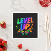 Level Up,  Gamer themed napkin スタンダードカクテルナプキン (インサイチュ)