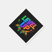 Level Up,  Gamer themed napkin スタンダードカクテルナプキン (角)