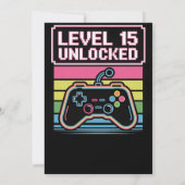 Level Up Gaming Party for Boys 招待状 (裏面)