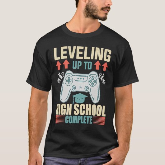 Level Up Highschool Complete Video Gamer 2021 Grad Tシャツ (正面)