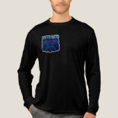 「Level Up Neon Gaming Controller Sticker Gamer op」 トライブレンドTシャツ (正面)