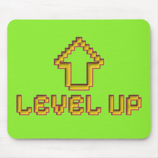 Level Up Pixel Mousepad Retro Gamer マウスパッド (正面)