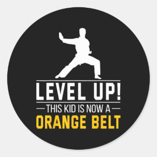 Level Up! This Kid Is Now A Orange Belt Karate Awa ラウンドシール