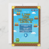 Level Up Video Game Birthday Party Invitation 招待状 (正面)