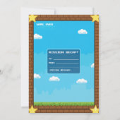 Level Up Video Game Birthday Party Invitation 招待状 (裏面)