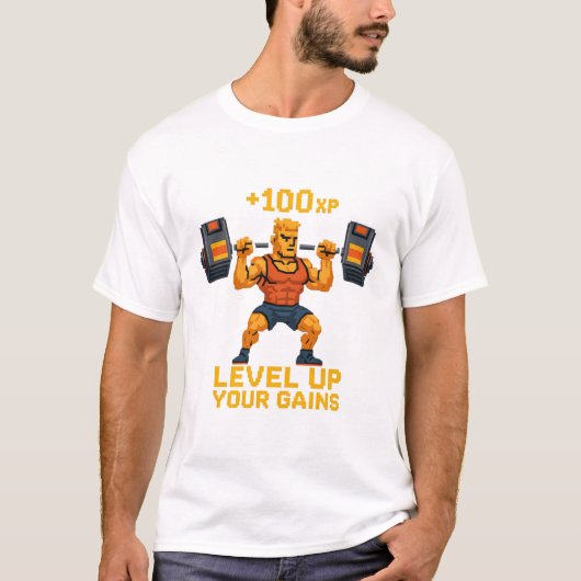 Level Up Your Gains T-Shirt Tシャツ (正面)