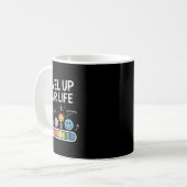 Level Up Your Life Progress Bar Gamer Motivation  コーヒーマグカップ (正面左)