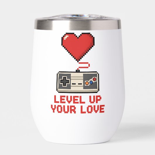 Level Up Your Love, Retro Pixel Gaming Design (正面)