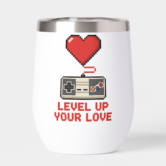 Level Up Your Love, Retro Pixel Gaming Design (背面)