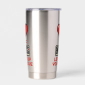 Level Up Your Love, Retro Pixel Gaming Design 保温保冷タンブラー (左面)