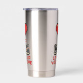 Level Up Your Love, Retro Pixel Gaming Design 保温保冷タンブラー (右面)