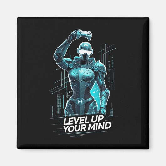 Level Up Your Mind Ai Gamer  マグネット (正面)