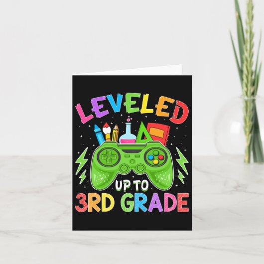 Leveled Up To 3rd Grade Gamer Ck To School First D カード (正面)