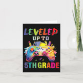 Leveled Up To 5th Grade Fifth Grade Back To School カード (正面)