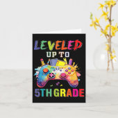 Leveled Up To 5th Grade Fifth Grade Back To School カード (黄色い花)