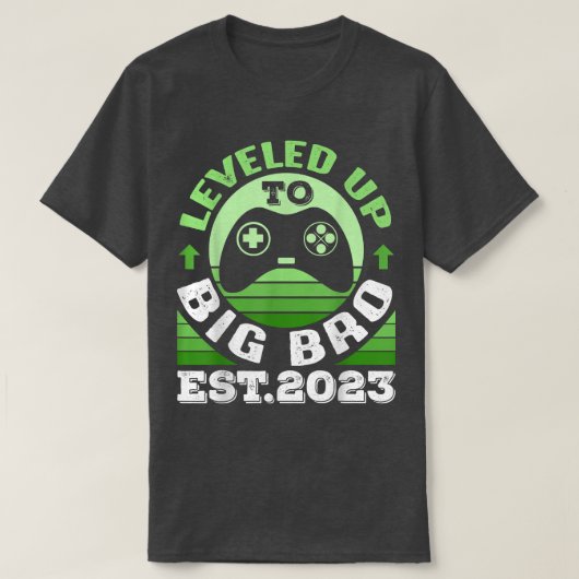 Leveled Up To Big Brother Est 2023 Funny Future Br Tシャツ (デザイン正面)