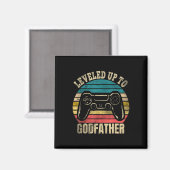 Leveled Up To Godfather Video Gamer Gaming 1  マグネット (正面/裏面)