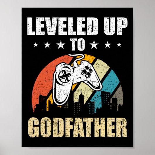 Leveled Up To Godfather Video Gamer Gaming 3  ポスター (正面)