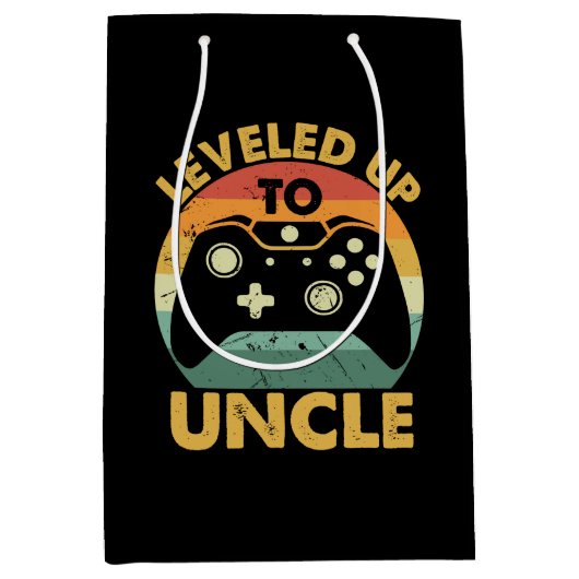 Leveled Up to Uncle ミディアムペーパーバッグ (正面)