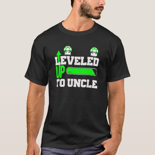 Leveled Up To Uncle New Uncle Retro Grunge Gamer Tシャツ (正面)