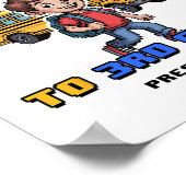 Leveling Up 3rd Grade Ck To School Funny Gamer Boy ポスター (角)