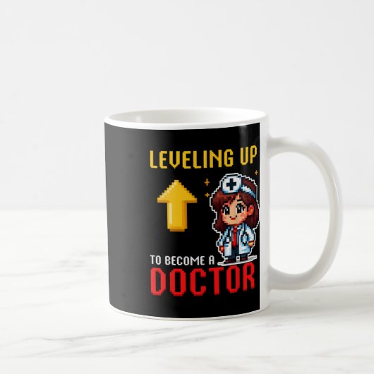 Leveling Up Doctor Ck To School Funny Gamer Girls  コーヒーマグカップ (右)
