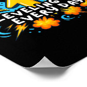 Leveling Up Every Day Ck To School Shirt Gamer Boy ポスター (角)