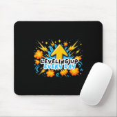 Leveling Up Every Day Ck To School Shirt Gamer Boy マウスパッド (マウス)