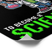 Leveling Up Scientist Ck To School Funny Gamer Boy ポスター (角)